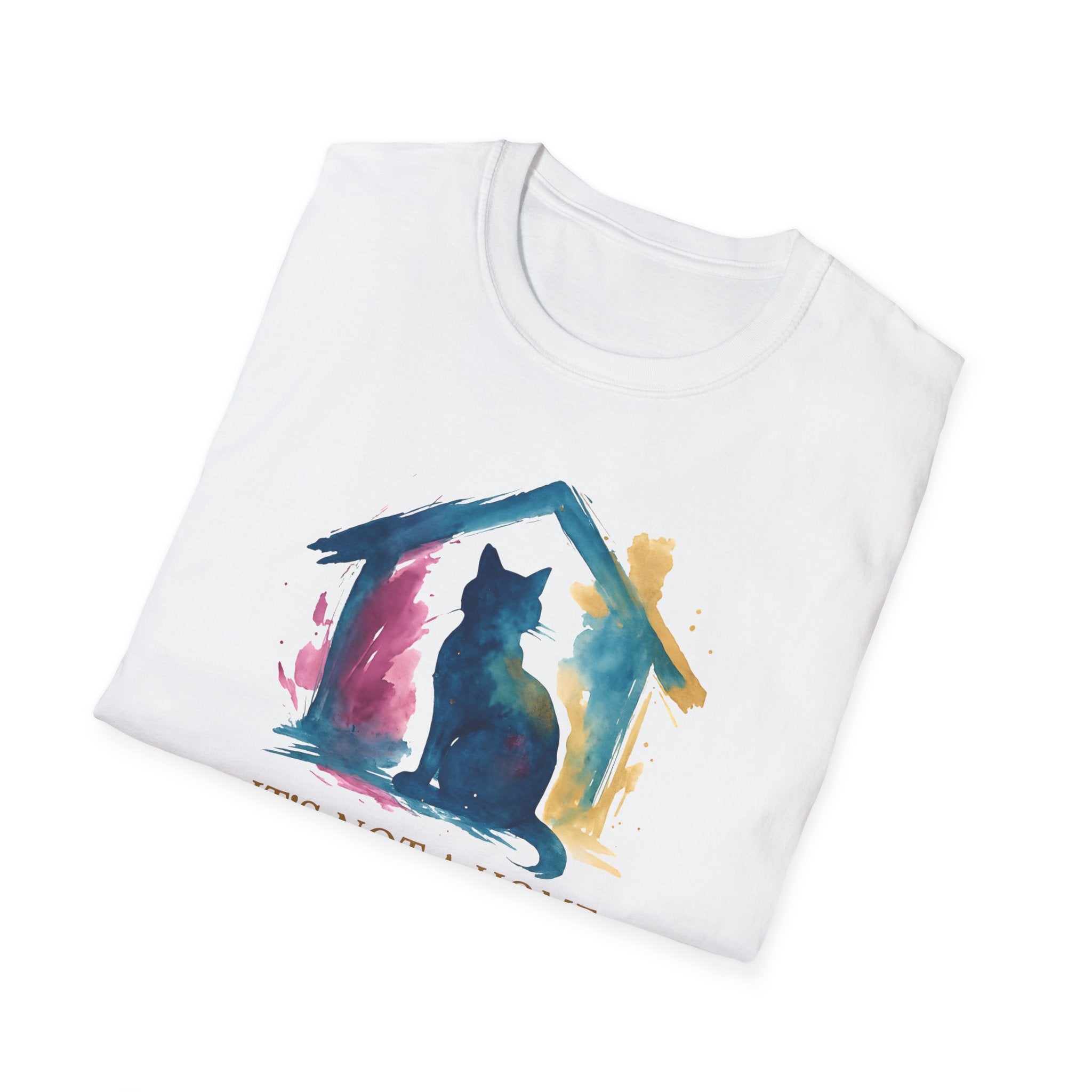 Watercolor It's Not a Home Without a Cat T-Shirt