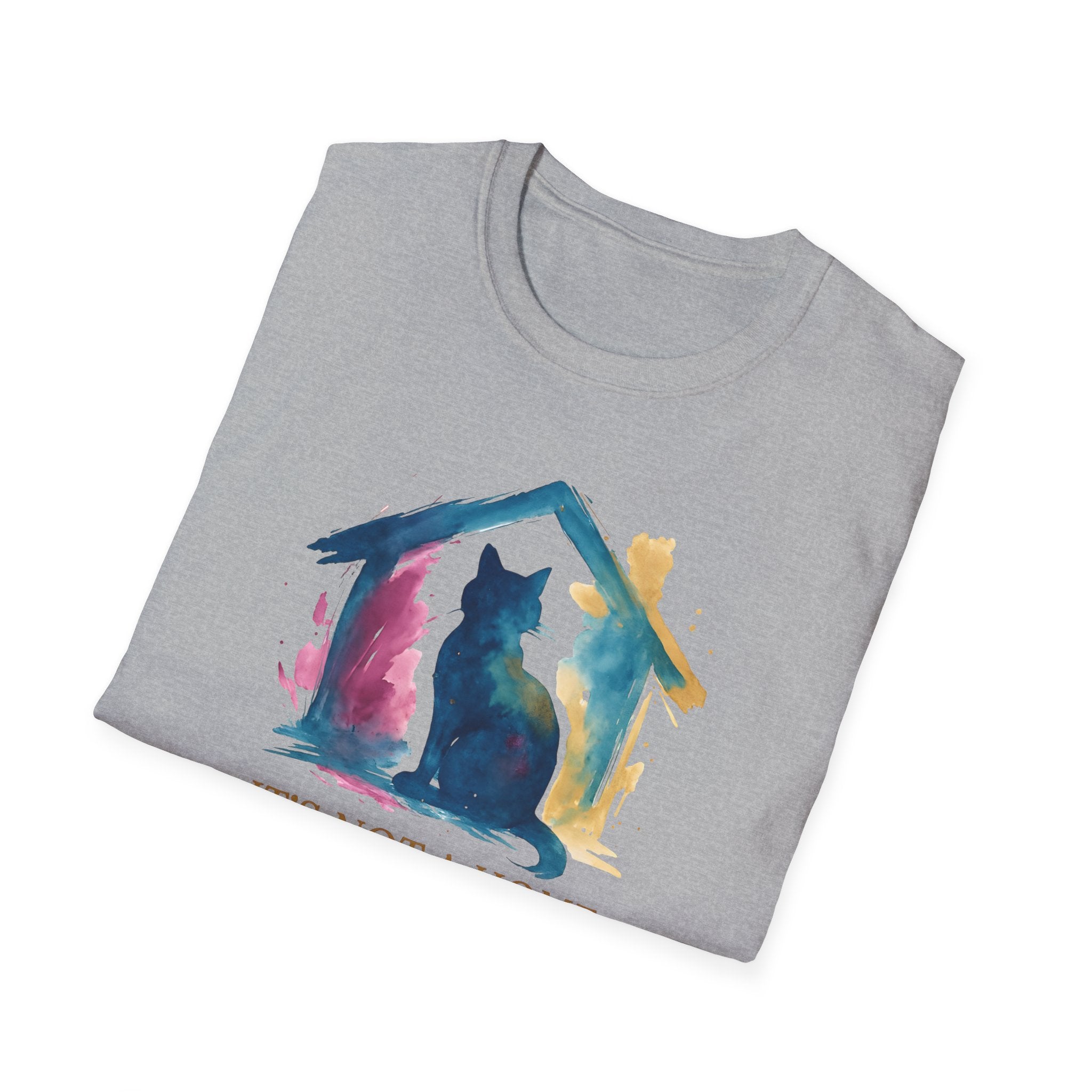 Watercolor It's Not a Home Without a Cat T-Shirt