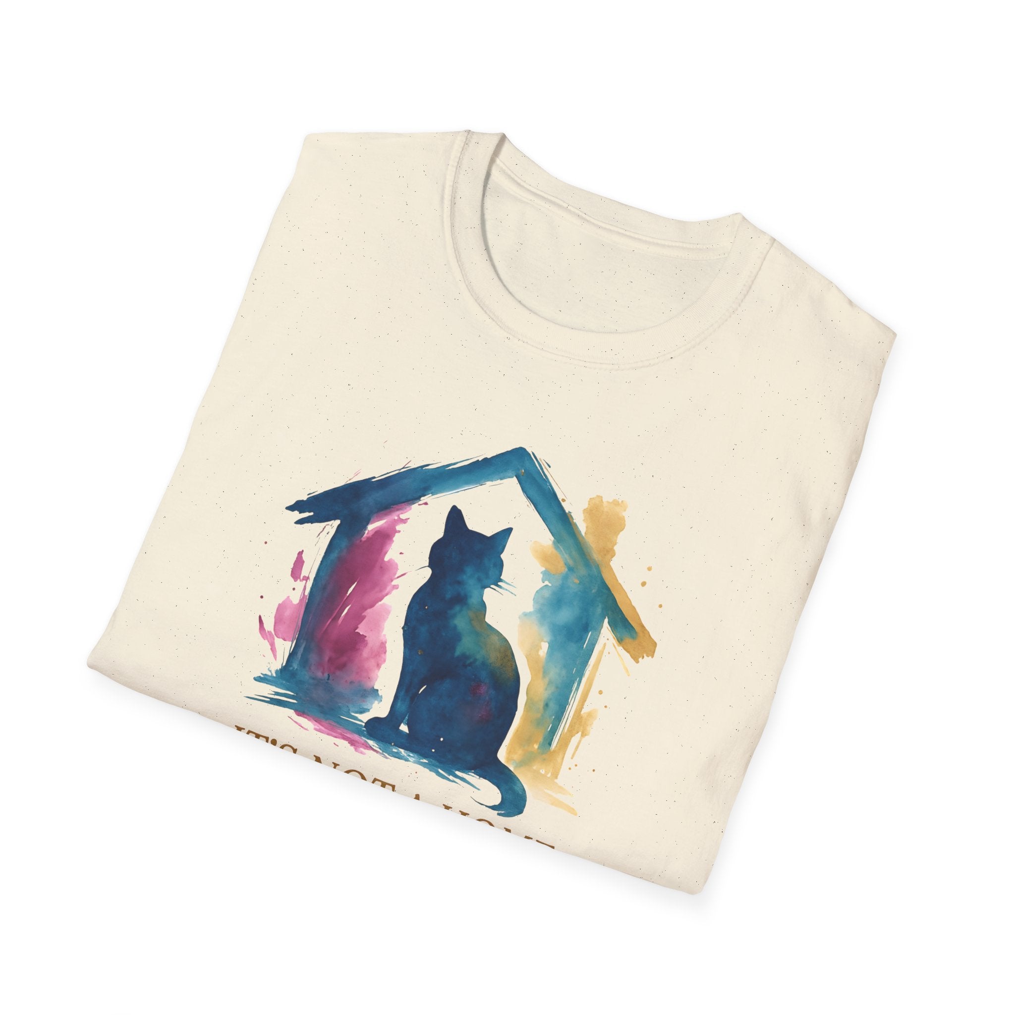 Watercolor It's Not a Home Without a Cat T-Shirt