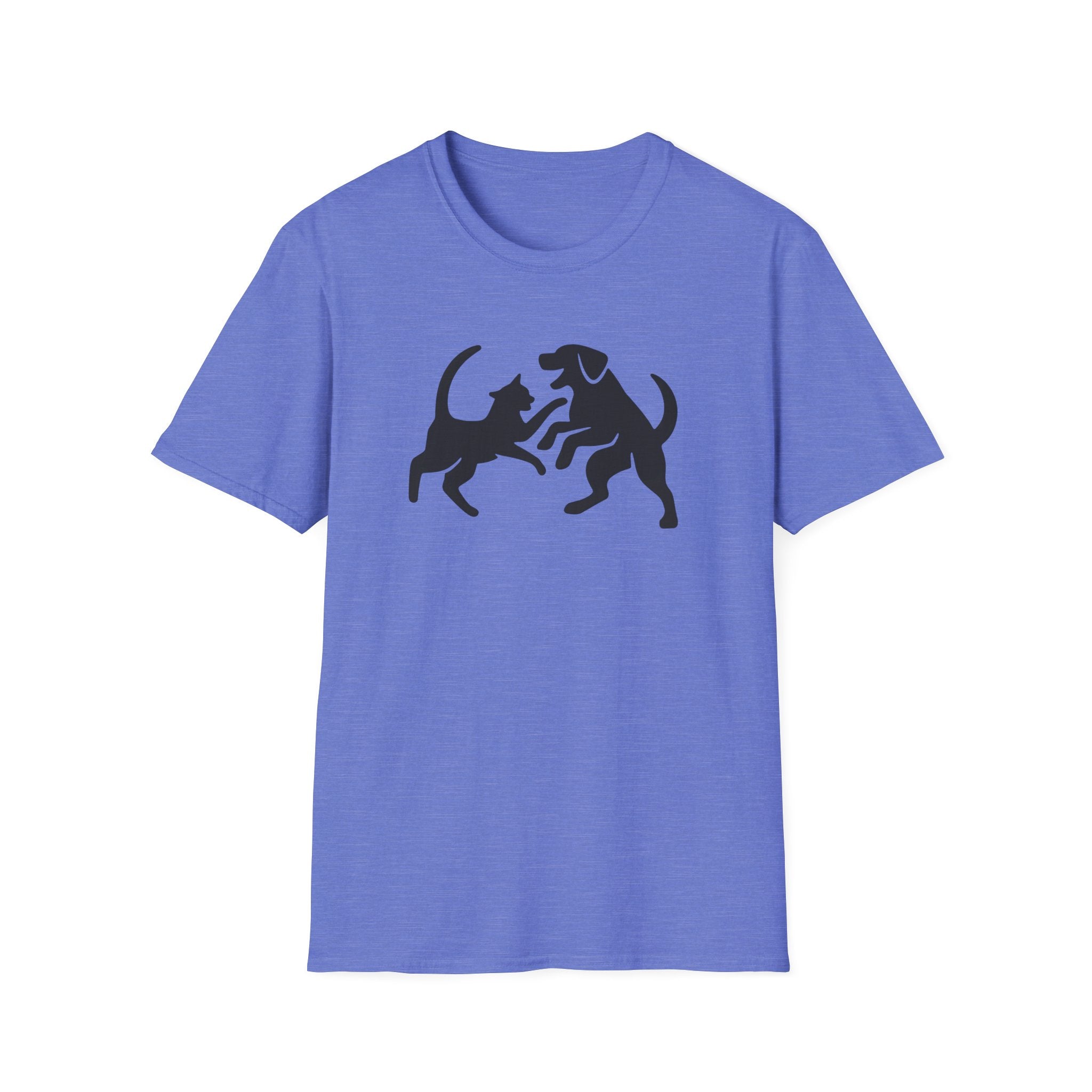 Cat and Dog Playing Pet T-Shirt