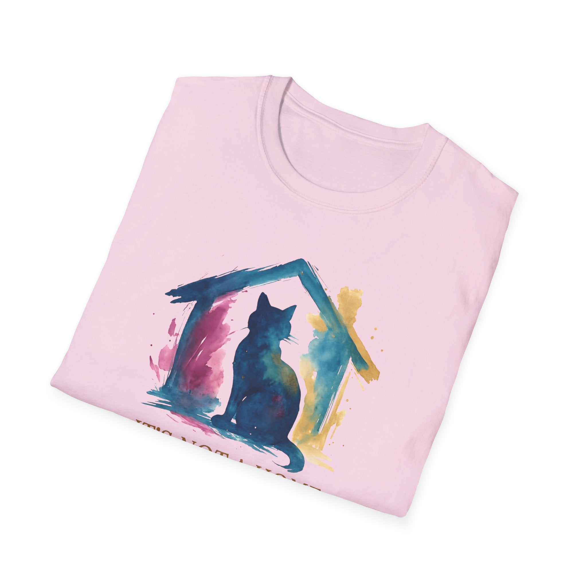 Watercolor It's Not a Home Without a Cat T-Shirt