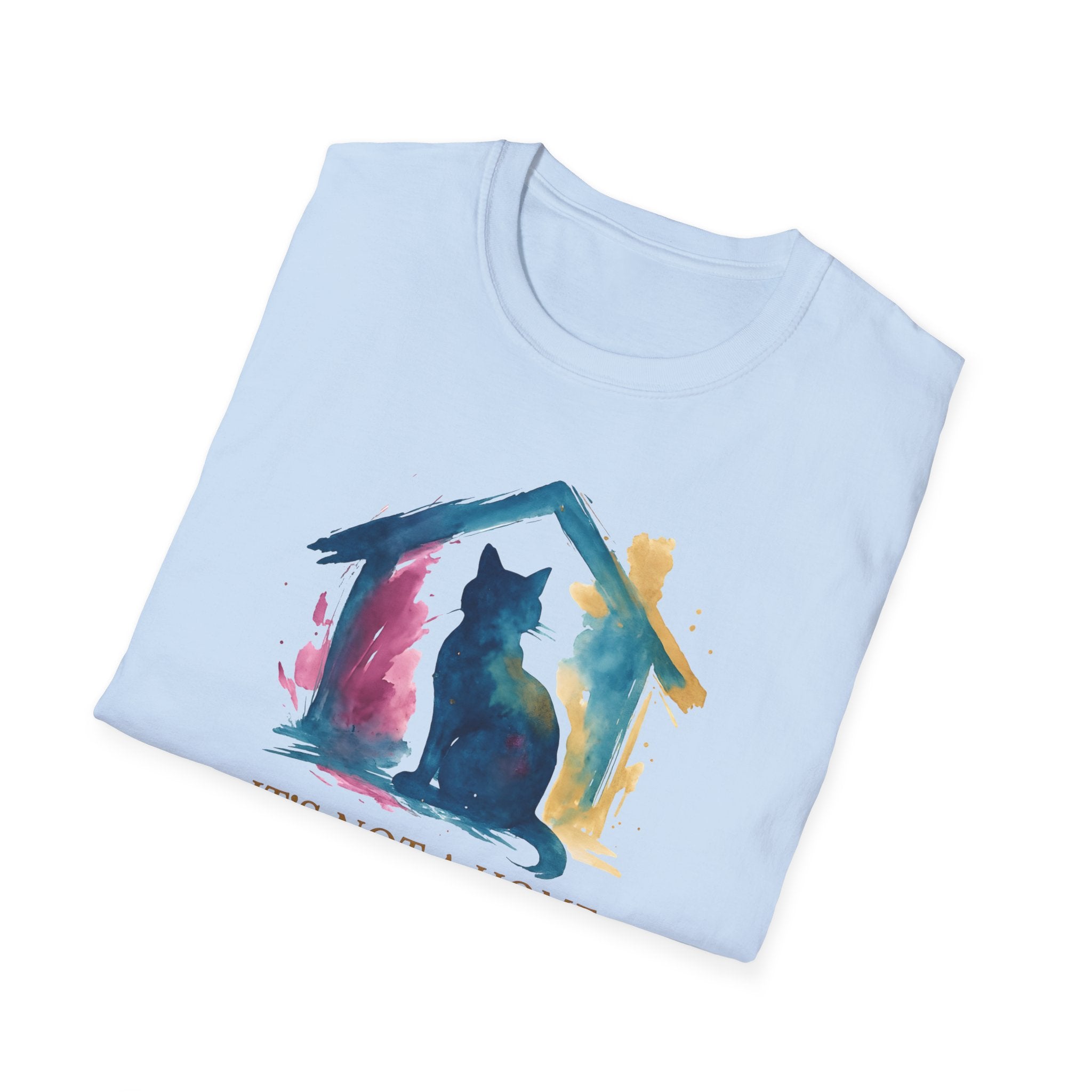 Watercolor It's Not a Home Without a Cat T-Shirt