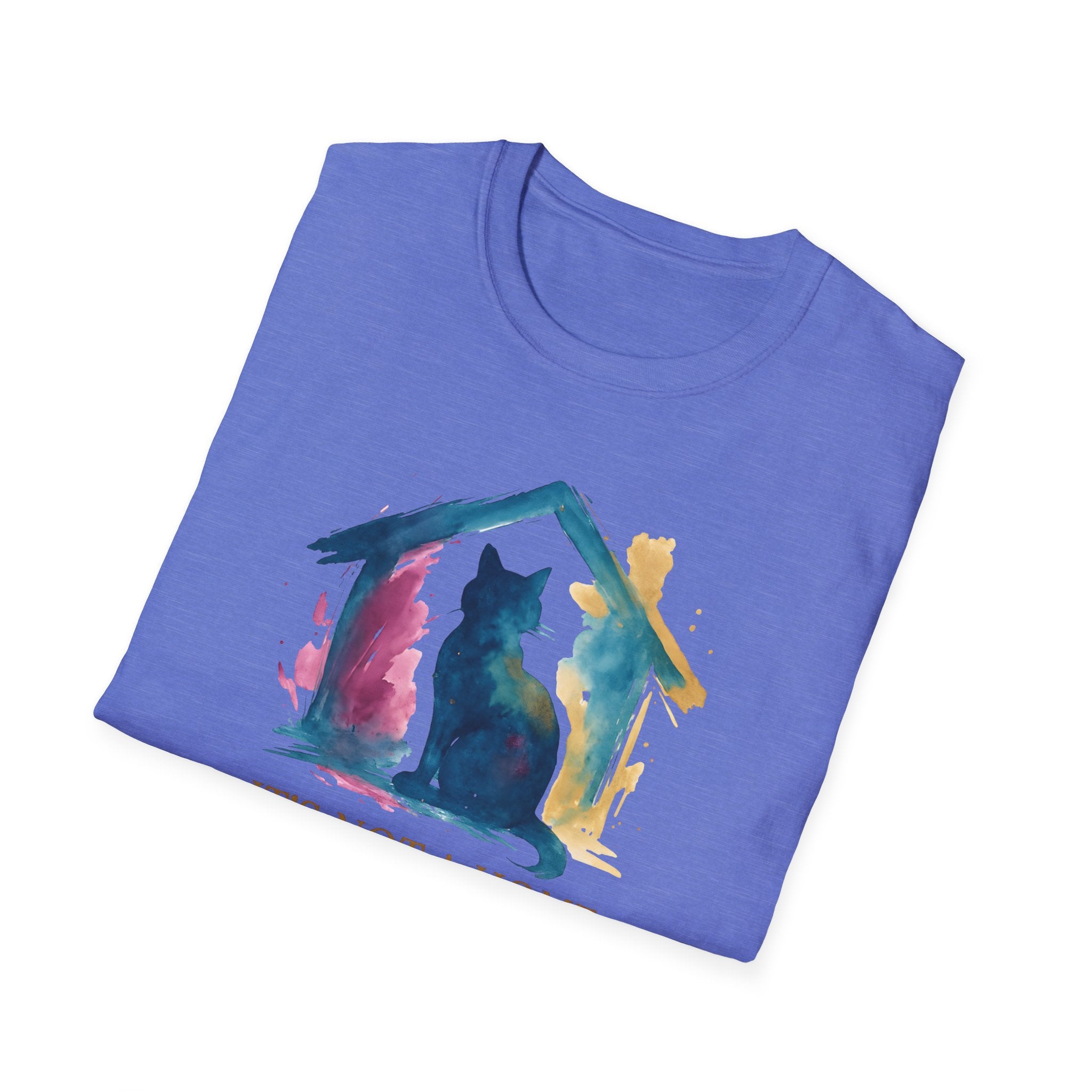 Watercolor It's Not a Home Without a Cat T-Shirt
