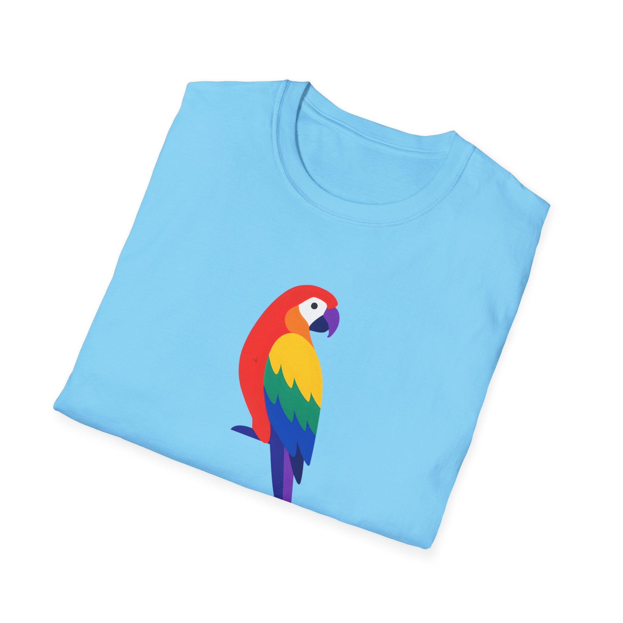 Colorful Parrot Illustration T-Shirt