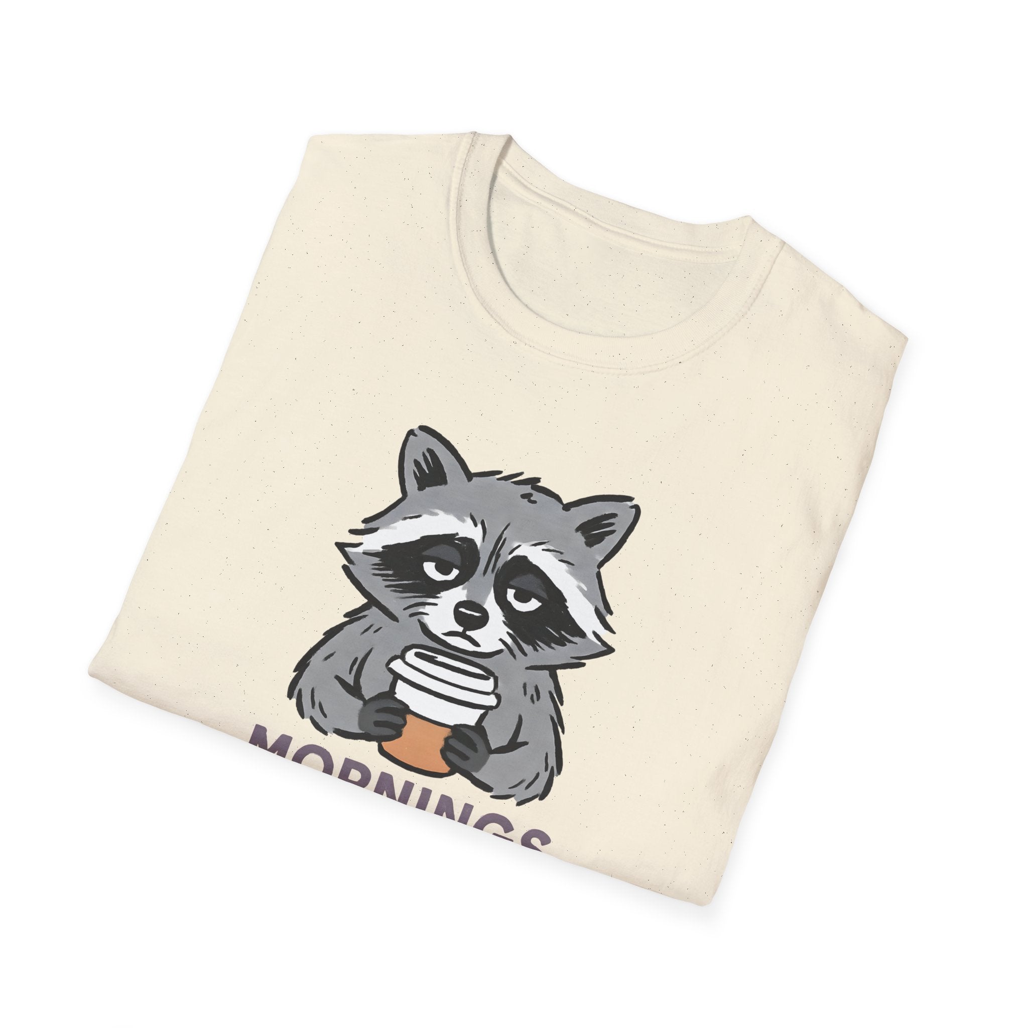 Raccoon Morning Coffee T-Shirt