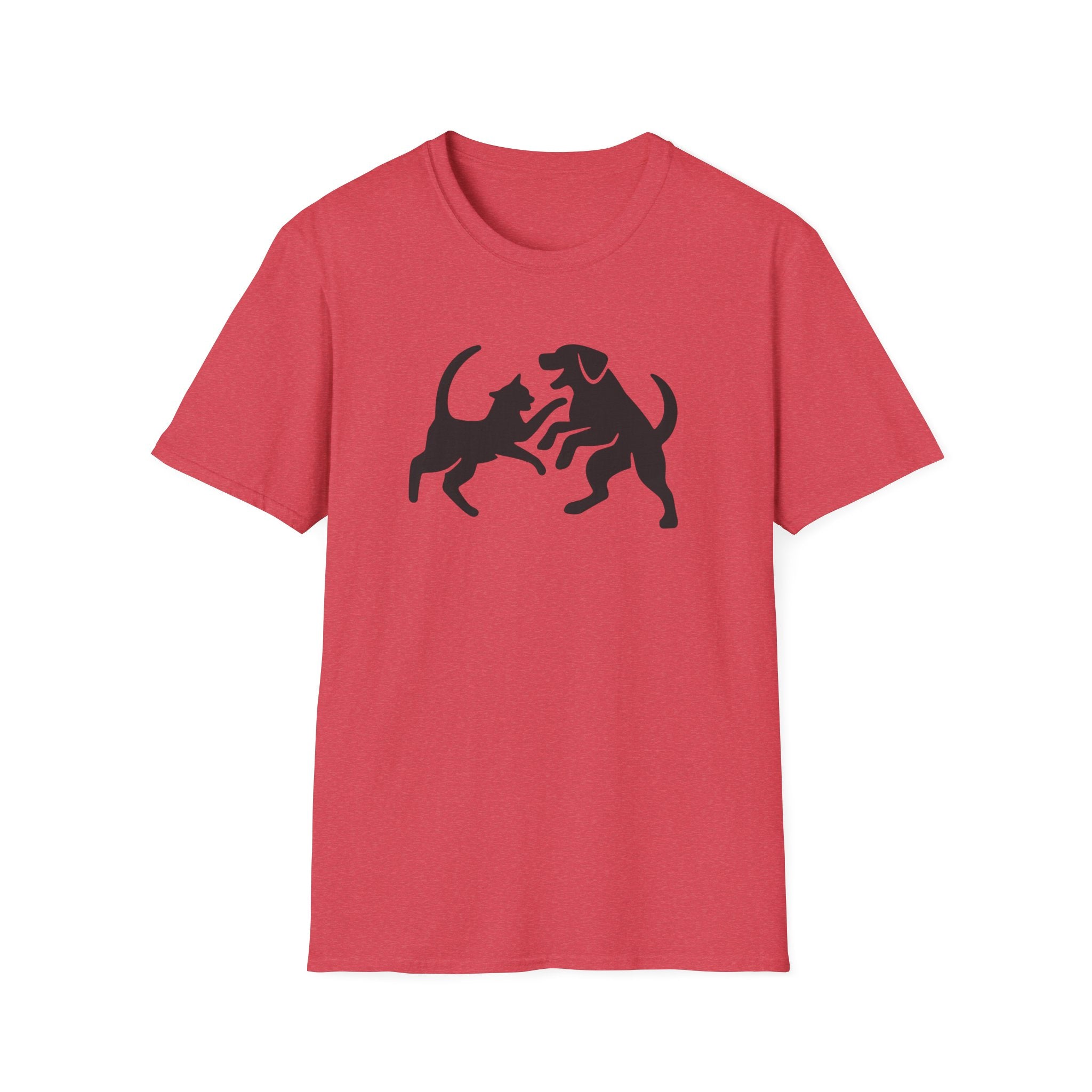 Cat and Dog Playing Pet T-Shirt