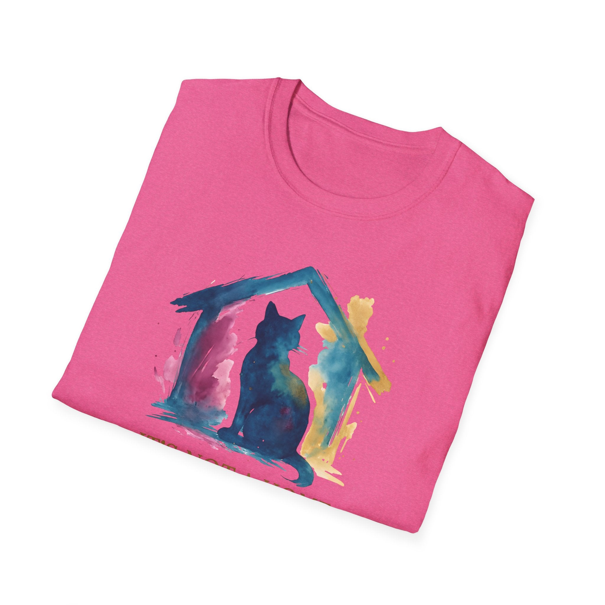 Watercolor It's Not a Home Without a Cat T-Shirt