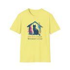 Watercolor It's Not a Home Without a Cat T-Shirt